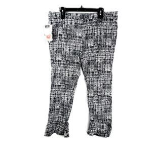 🆕 Crosshatch Ruffled Hem Cropped Pants Size XL